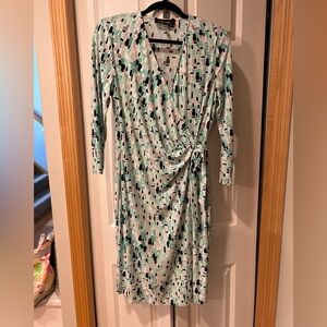 Evan Picone Green 3/4 Sleeve Sheath Dress